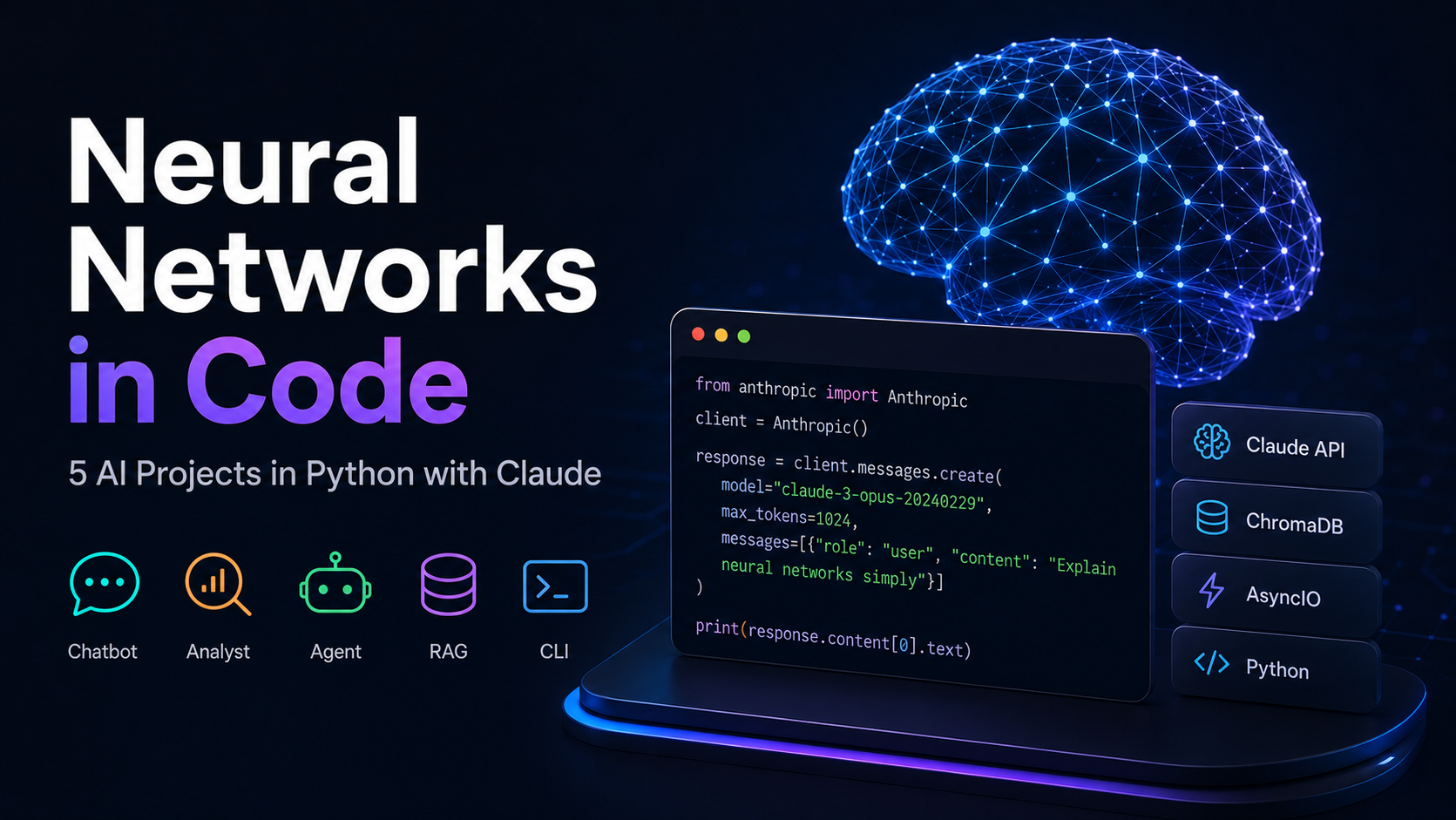 Neural Networks in Code: 5 AI Projects in Python with Claude